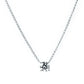 1.0-3.0 CT Round Cut Moissanite Pendant Necklace, Four-Prong Setting in 14K Gold Plated 925 Sterling Silver, D Color VVS1 Certified Jewelry for Women