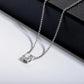 1.0-3.0 CT Round Cut Moissanite Pendant Necklace, Four-Prong Setting in 14K Gold Plated 925 Sterling Silver, D Color VVS1 Certified Jewelry for Women