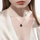 10-11mm AAAA Tahitian Black Pearl Necklace with 0.3 CT Moissanite, 10K White Gold Plated 925 Sterling Silver, 40+2+3cm Adjustable Chain