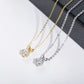 14K White Gold Plated Moissanite Pendant Necklace, 1-5 Carats D Color Flawless in 925 Sterling Silver, 40+2+3cm Adjustable Chain with Gift Box