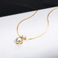 Dainty Solitaire Moissanite Pendant Necklace, 1-2 Carat 14K Gold Plated 925 Sterling Silver, Minimalist Choker for Women