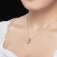 Dainty Solitaire Moissanite Pendant Necklace, 1-2 Carat 14K Gold Plated 925 Sterling Silver, Minimalist Choker for Women