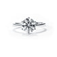 2 CT Round Cut Moissanite Halo Engagement Ring, 6-Prong Solitaire Setting in 14K White Gold Plated 925 Sterling Silver, Wedding Band for Women