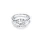 Three Stone Moissanite Engagement Ring, Round/Emerald/Marquise Cut D Color VVS1 in 925 Sterling Silver, Anniversary Wedding