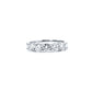 Five-Stone Moissanite Ring, 1.5 CTTW D Color VVS1 Clarity in 925 Sterling Silver, GRA Certified Anniversary Band for Women