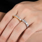 Five-Stone Moissanite Ring, 1.5 CTTW D Color VVS1 Clarity in 925 Sterling Silver, GRA Certified Anniversary Band for Women