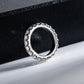 Moissanite Eternity Wedding Band, D Color VVS1 Clarity Full Circle Stones in 925 Sterling Silver, Certified Anniversary Ring for Women