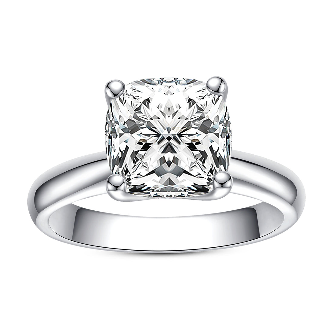 Cushion/Emerald/Pear Cut Moissanite Eternity Band, D Color VVS1 Clarity in 925 Sterling Silver, Full Circle Wedding & Anniversary Ring for Women