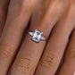 3 Ct Center Moissanite Ring，Engagement Rings 3.2-4 CTTW Total | Radiant/Emerald/Pear Cut & Certified