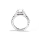 3 Carat Moissanite Bridal Set, Round Cut D Color VVS1 4.14 CTTW Total in 925 Sterling Silver, Engagement Ring & Wedding Band
