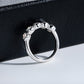 Moissanite Eternity Wedding Band, 5 Stone & Full Eternity Options in Round/Emerald/Oval Cut, D Color VVS1 Clarity 925 Sterling Silver with Certificate