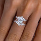 3-in-1 Moissanite Bridal Set, 4.52 CTTW (3 CT Center) D Color VVS1 in 925 Sterling Silver, Cushion Cut Engagement & Wedding Rings with Certificate