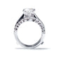 3-in-1 Moissanite Bridal Set, 4.52 CTTW (3 CT Center) D Color VVS1 in 925 Sterling Silver, Cushion Cut Engagement & Wedding Rings with Certificate