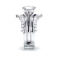 3-in-1 Moissanite Bridal Set, 4.52 CTTW (3 CT Center) D Color VVS1 in 925 Sterling Silver, Cushion Cut Engagement & Wedding Rings with Certificate