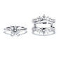 3-in-1 Moissanite Bridal Set, 4.52 CTTW (3 CT Center) D Color VVS1 in 925 Sterling Silver, Cushion Cut Engagement & Wedding Rings with Certificate
