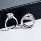 3-in-1 Moissanite Bridal Set, 4.52 CTTW (3 CT Center) D Color VVS1 in 925 Sterling Silver, Cushion Cut Engagement & Wedding Rings with Certificate