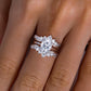 3-in-1 Moissanite Bridal Set, 4.52 CTTW (3 CT Center Stone) D Color VVS1, Oval Cut in 925 Sterling Silver with Certificate