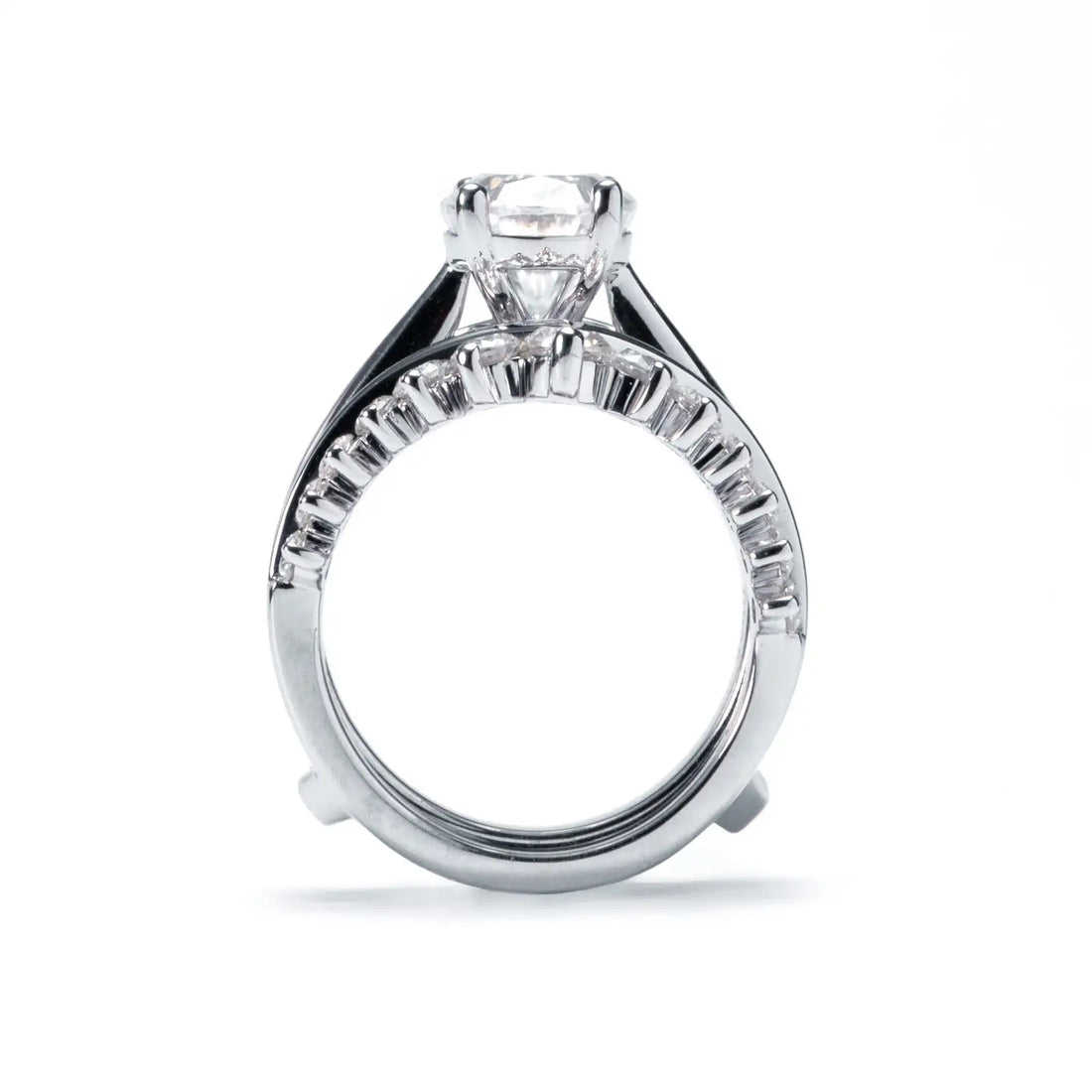 3-in-1 Moissanite Bridal Set, 4.52 CTTW (3 CT Center Stone) D Color VVS1, Oval Cut in 925 Sterling Silver with Certificate