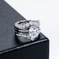 3-in-1 Moissanite Bridal Set, 4.52 CTTW (3 CT Center Stone) D Color VVS1, Oval Cut in 925 Sterling Silver with Certificate