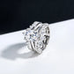 3-in-1 Moissanite Bridal Set, 4.52 CTTW (3 CT Center Stone) D Color VVS1, Oval Cut in 925 Sterling Silver with Certificate