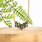 Baguette Cut Moss Agate Pendant Necklace, Natural Green Gemstone in 10K Gold Plated 925 Silver,  Girlfriend with Luxury Box