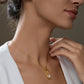 Minimalist Circle Pendant Necklace, 2 CTTW Moissanite Halo in 14K Gold Plated Sterling Silver with Rhodium Outline, Dainty Choker for Women