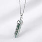 The Harmony Hexagon: Moss Agate Pendant Necklace | Natural Stone for Balance, Stability & Growth in Sterling Silver, Grounding Energy Jewelry