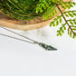 Moss Agate Geometric Pendant Necklace, Natural Stone Jewelry in 925 Sterling Silver, Christmas Wedding Gift for Women