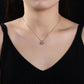 Floral Moissanite Pendant Necklace, 2.0 Carat Lab-Created Gemstone in Rhodium Plated 925 Sterling Silver, Hypoallergenic Gift for Women