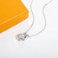 Floral Moissanite Pendant Necklace, 2.0 Carat Lab-Created Gemstone in Rhodium Plated 925 Sterling Silver, Hypoallergenic Gift for Women