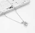 Solitaire Moissanite Pendant Necklace, 2 Carat D-E Color in 18K Gold Plated 925 Sterling Silver, GRA Certified Gift for Women with Jewelry Box