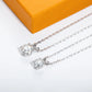 Solitaire Moissanite Pendant Necklace, 2 Carat D-E Color in 18K Gold Plated 925 Sterling Silver, GRA Certified Gift for Women with Jewelry Box