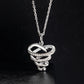 Vortex & Infinity Pendant Necklace with D Color VVS1 Moissanite, 925 Sterling Silver 40+2+3cm Adjustable Chain for Women, with Certificate