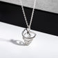 Vortex & Infinity Pendant Necklace with D Color VVS1 Moissanite, 925 Sterling Silver 40+2+3cm Adjustable Chain for Women, with Certificate