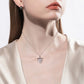 Vortex & Infinity Pendant Necklace with D Color VVS1 Moissanite, 925 Sterling Silver 40+2+3cm Adjustable Chain for Women, with Certificate