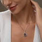 12-13mm AAAA Tahitian Black Pearl Necklace with Moissanite Pendant, 10K White Gold Plated 925 Sterling Silver, 45+2+3cm Adjustable Chain