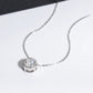 Bezel Set Solitaire Moissanite Pendant Necklace, 2 Carat Round Cut D Color VVS1, 18K White Gold Plated 925 Sterling Silver, GRA Certified Unisex Jewelry