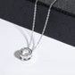 Bezel Set Solitaire Moissanite Pendant Necklace, 2 Carat Round Cut D Color VVS1, 18K White Gold Plated 925 Sterling Silver, GRA Certified Unisex Jewelry