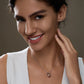 Celestial Trinity Satellite Necklace | D Color Moissanite Pendant with Orbiting Splendor, 925 Sterling Silver Adjustable Chain for Women