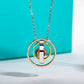 Celestial Trinity Satellite Necklace | D Color Moissanite Pendant with Orbiting Splendor, 925 Sterling Silver Adjustable Chain for Women