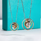 Celestial Trinity Satellite Necklace | D Color Moissanite Pendant with Orbiting Splendor, 925 Sterling Silver Adjustable Chain for Women