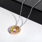 Celestial Trinity Satellite Necklace | D Color Moissanite Pendant with Orbiting Splendor, 925 Sterling Silver Adjustable Chain for Women