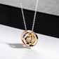 Celestial Trinity Satellite Necklace | D Color Moissanite Pendant with Orbiting Splendor, 925 Sterling Silver Adjustable Chain for Women