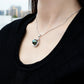 13mm Tahitian Black Pearl Teardrop Pendant Necklace with Moissanite in 925 Sterling Silver, Adjustable Chain Birthday & Anniversary Gift for Women