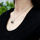11-12mm AAAA Tahitian Black Pearl Necklace with D Color Moissanite Pendant, 18K White Gold Plated over Sterling Silver, 45+2+3mm Adjustable Chain