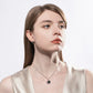 Teardrop Tahitian Black Pearl Pendant Necklace, AAAA Grade with Moissanite Halo, 18K Gold Plated Sterling Silver Chain