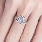 Moissanite Engagement Ring, 4.0 CTTW D Color VVS1, 925 Sterling Silver Crown-Style Wedding Eternity Band for Women, with Certificate