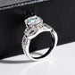 Moissanite Engagement Ring, 4.0 CTTW D Color VVS1, 925 Sterling Silver Crown-Style Wedding Eternity Band for Women, with Certificate