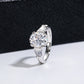 3-Stone Moissanite Engagement Ring, Round/Emerald/Oval Cut D Color VVS1 in 925 Sterling Silver, Anniversary Wedding Promise Ring for Women