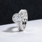 Radiant or Oval Cut Moissanite Engagement Ring Set, D Color VVS1 Clarity in 925 Sterling Silver, Elegantly Gift Packed Anniversary Promise Jewelry